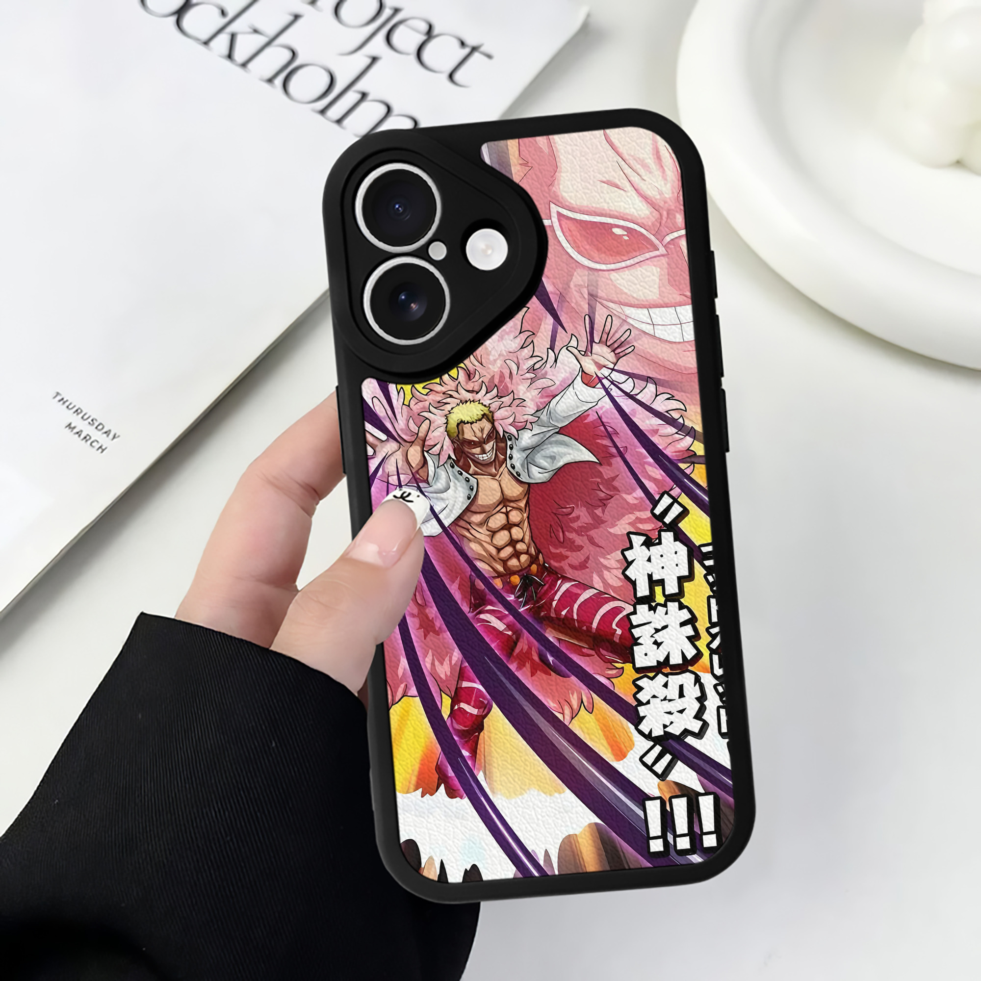 （画像用） ワンピース ONE PIECE 【iPhone 16シリーズ対応】シリコンスマホケース（レザー調） 材質：シリコン